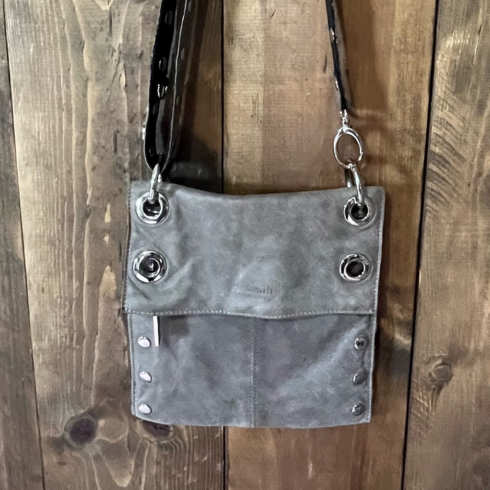 Hammitt Los Angeles Reversible Black Pewter Crossbody Bag Silver Hardware NWT
